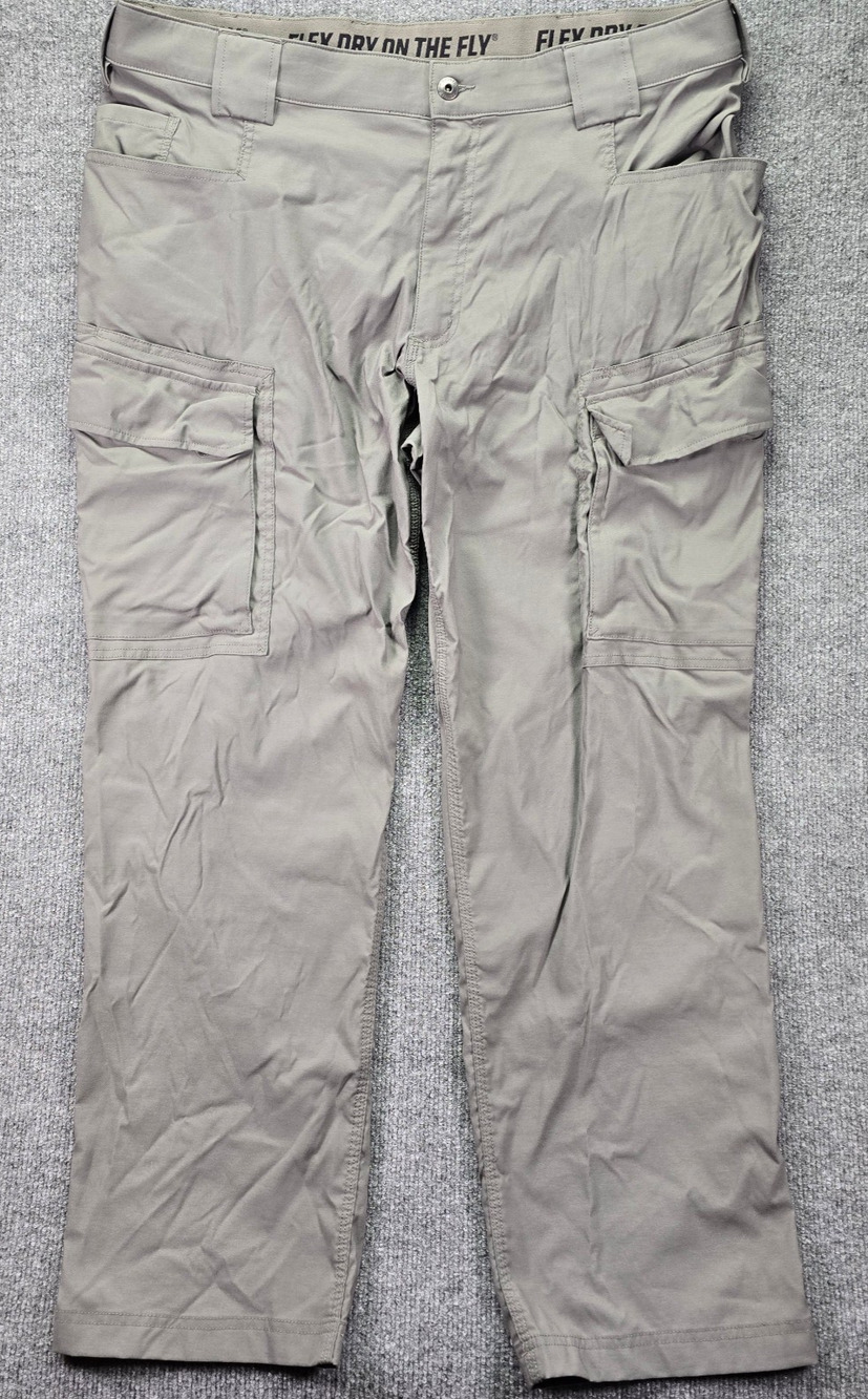 Duluth Dry On The Fly Cargo Pants 40x30 Relaxed Fit Gray Hiking Nylon Stretch